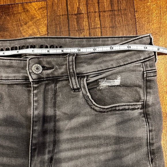 American Eagle Outfitters Distressed Black Skinny Jeans - Picture 4 of 7
